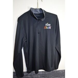 George Mason University RAINBOW PRIDE 1/4 Zip Long Sleeve Shirt MENS M Black